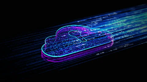 Digital cloud computing using artificial intelligence. Futuristic technology Stock Footage 150410590