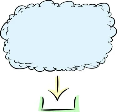 Digital Cloud Graphic 스톡 일러스트