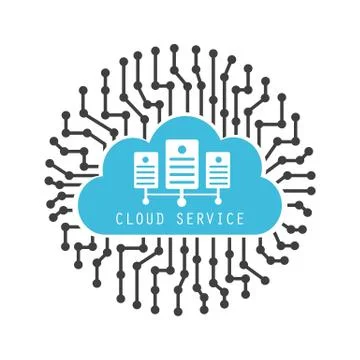 Digital cloud Stock Illustration