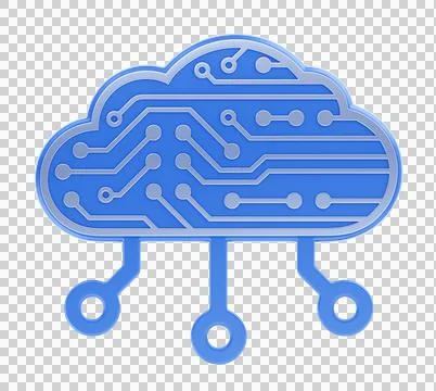 Digital Cloud Stock Illustration