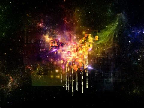 Digital Cloud Technology Ilustração Stock