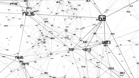 Digital cloud on white background.Animated computer background. Stock Footage 102667820