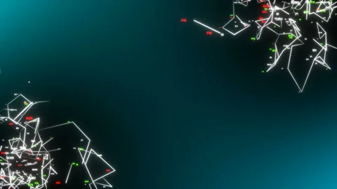 Digital clouds rotate in the corners of the screen.The Concept of Digitalization Stock Footage 102735686