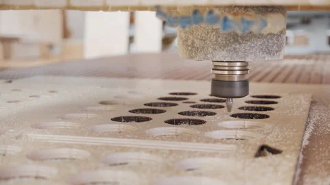 Digital cnc milling machine finish processing laser cut plywood board Видео 160761452