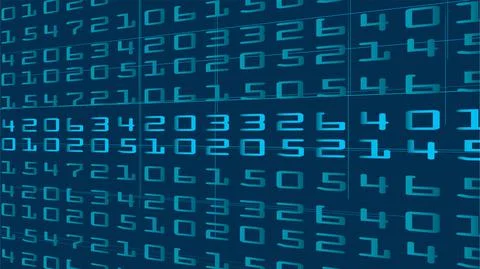 Digital code algorithm stream matrix background. Vector graphics. Stock Illustration