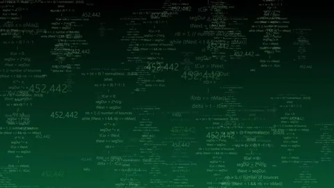 Digital code animation with programming numbers. Digital code software deve.. Stockbeeldmateriaal 337369999