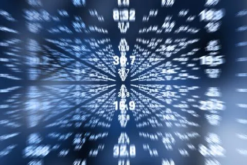 Digital code array, internet big data, network communication Stock Illustration