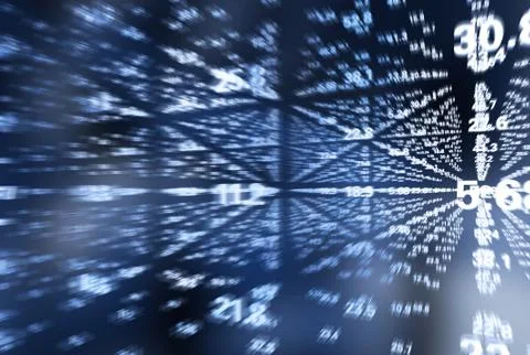 Digital code array, internet big data, network communication Stock Illustration