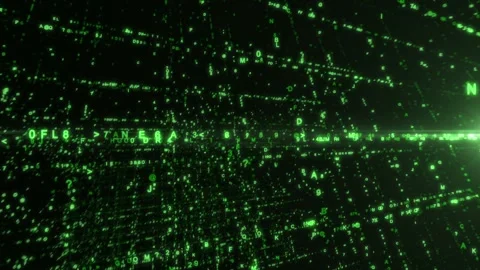 Digital Code Background Stock Footage 100643601
