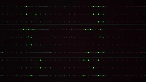 Digital code background with green lights. Stock Footage 334668109