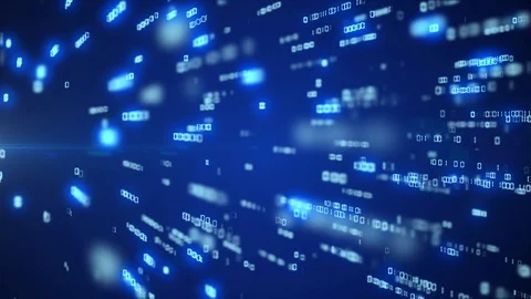 Digital code background number zero and one running cloud computing technology c Stock Footage 114862980
