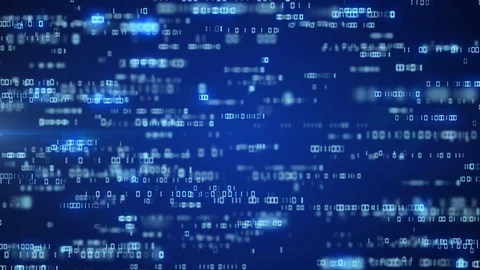 Digital code background number zero and one running cloud computing technology c Stock Footage 114863093