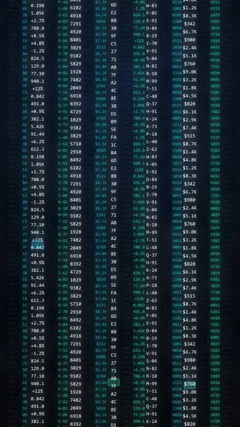 Digital code binary stream network data technology cyber security stream Stock Footage 347941201