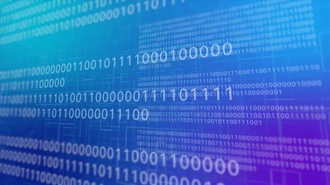 Digital code blue fly through Stock Footage 113852082