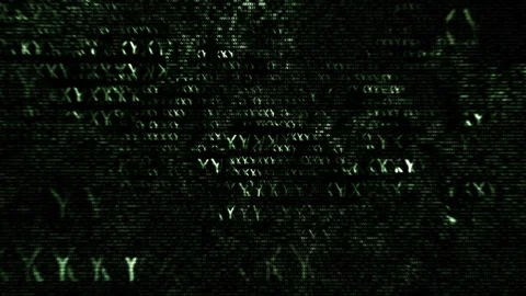 Digital code cloud 60sec binary symbols cloud B Stock Footage 108340676