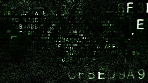 Digital code cloud 60sec lower hexagonal symbols cloud 스톡 동영상 108312509