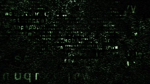 Digital code cloud 60sec lower case text symbols cloud Stock Footage 108340317