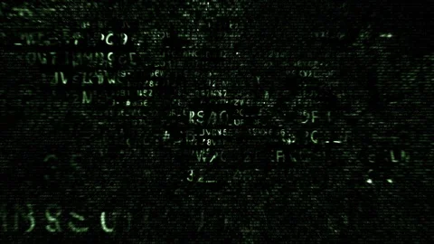 Digital code cloud 60sec upper case text symbols cloud 스톡 동영상 108340334