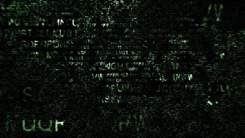 Digital code cloud 60sec upper case binary symbols cloud Stock Footage 108340348