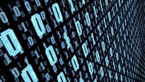 Digital code concept loop animation. Digital transformation. Binary code. 3D ren Stock Footage 140370687