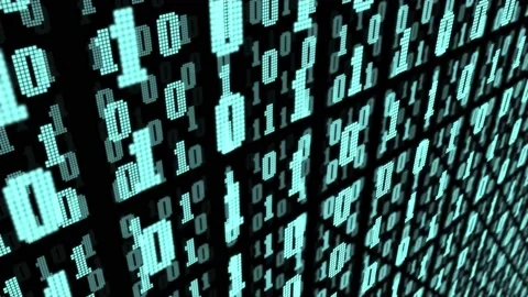 Digital code concept loop animation. Digital transformation. Binary code. 3D ren Stock Footage 140370688