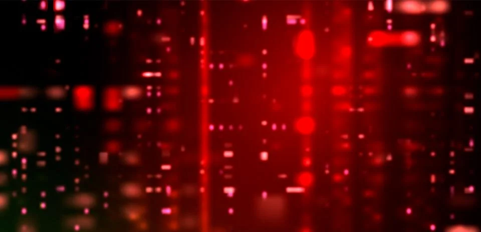 Digital Code on Dark Red Background. Data Breach Stock Illustration