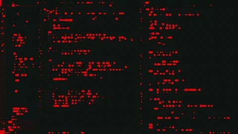 Digital Code on Dark Red Background. Data Breach Stock Illustration