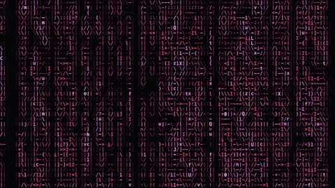 Digital Code Data Stream Display Abstract Background Animation Stock Footage 348781202