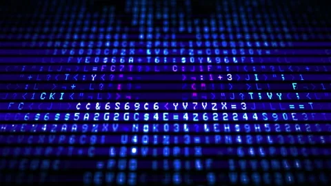 Digital code decryption and encoding video background Stock Footage 280387912