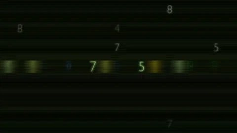 Digital Code Drift Numbers Screen Scan Display Matrix Background Stock Footage 300367030