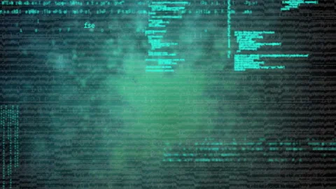 Digital code forming abstract patterns in mysterious data processing animation Stock Footage 303468425