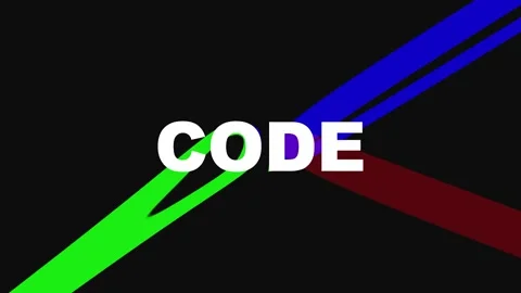 Digital Code Fragments in Neon Light with Glitch Effect for Tech Concepts Stock Footage 344037003