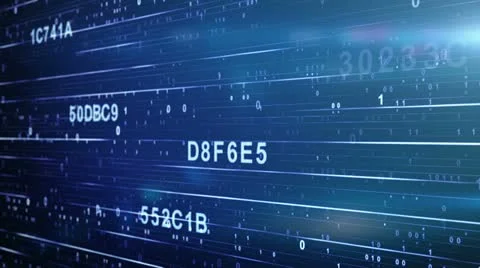 Digital code looping blue background Stock Footage 21226961