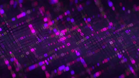 Digital code machine language visualization seamless loop 3D animation Stock Footage 209176867
