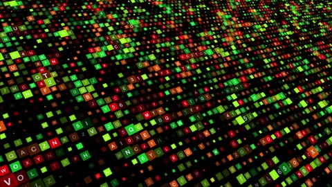 Digital code machine language visualization video animated background Stock Footage 345642889