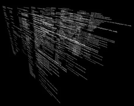 Digital code matrix background. 3D illustration 스톡 일러스트