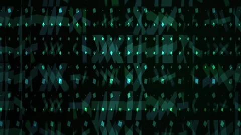 Digital code matrix background with green and blue light trails on black. Stock-Footage 336228581