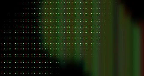 Digital code matrix with green neon glow on dark background for cybersecurity Stockillustratie