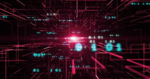 Digital code number abstract background 4k looping footage Stock Footage 87317214