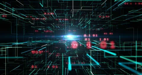 Digital code number abstract background 4k looping footage Stock Footage 87318154