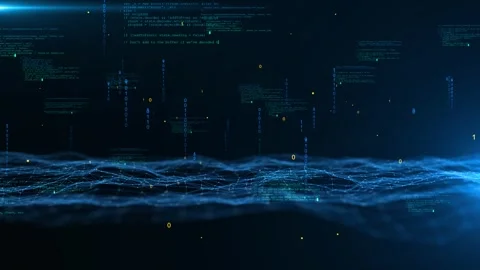 Digital code number abstract background programming languages cybersecurity Stock Footage 293373155