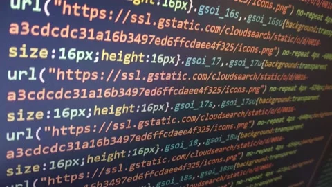 Digital code program background. software code on computer screen. Stock Footage 235664526