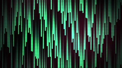 Digital code rain green screen background. Stockbeeldmateriaal 335948619