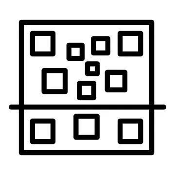Digital code reader icon outline vector. Qr scan Illustrazione stock