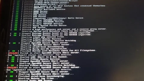 Digital code scrolling down black screen loading program coding Stock Footage 271617547