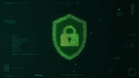 Digital Code - Security Cyber Defense Stockbeeldmateriaal 237634932