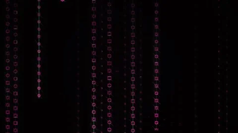 Digital code streaming down black background. Stock Footage 334334477