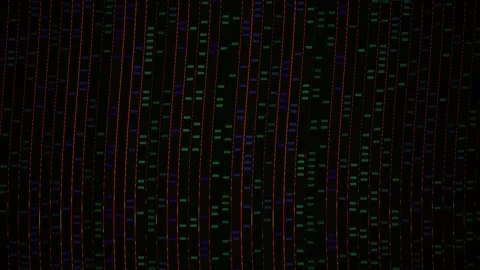 Digital Code Streaming Down Screen. Stock Footage 335108069