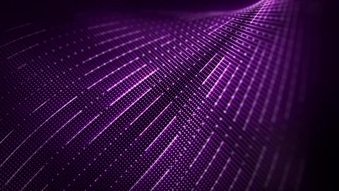Digital code structure with glowing purple elements in cyberspace Stock Footage 274392442