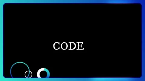 Digital code text animation with abstract circular loading progress graphic Stock Footage 338174100